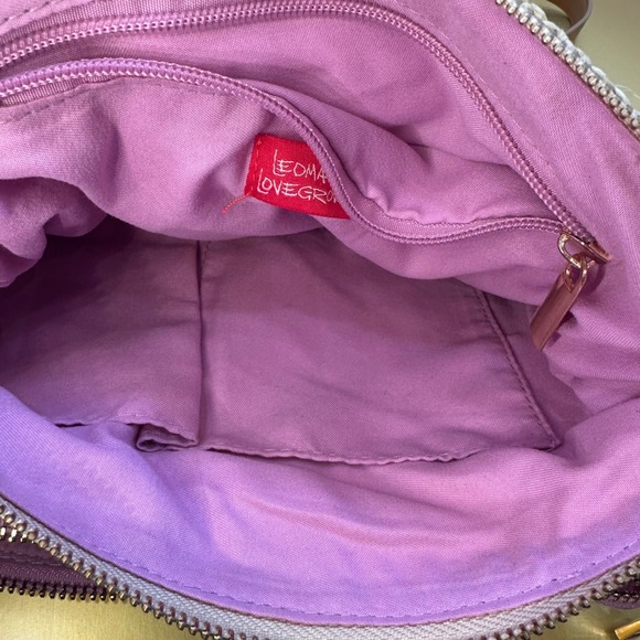 Leoma Lovegrove Pineapple Crossbody Bag Straw Faux Leather Tropical Pink Blue - Picture 13 of 13